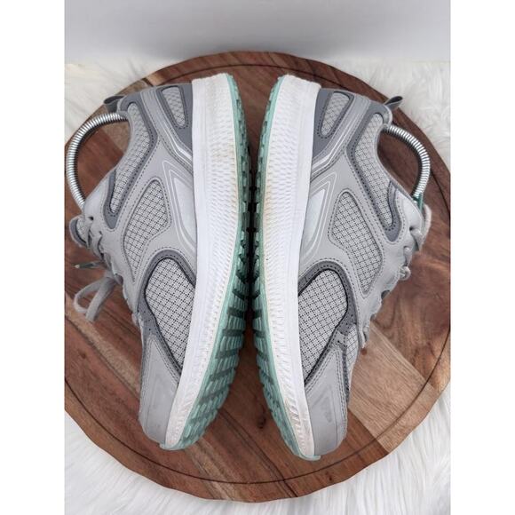 Skechers GoRun Consistent Shoes Womens Size 9.5 Gray Teal Goga Mat 128075 GYTQ - Picture 9 of 13